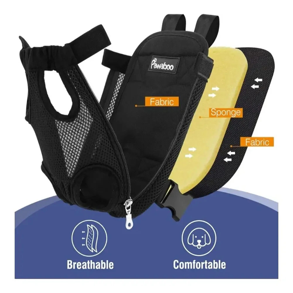 Pet Carrier Backpack Large Black Dog Cat Travel Legs Out Harness Bag